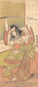 De Derde Otani Hiroji als een Daimyo Staand op de Engawa