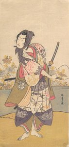 De derde Segawa Kikunojo in de rol van Soga no Goro Tokimune, 2e maand, 1785 door Shunsho