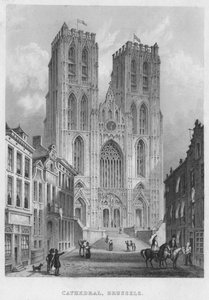 Kathedraal, Brussel, 1850