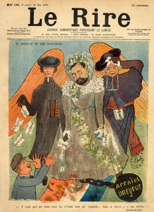 Karikatuur van Joseph Reinach, van de voorpagina van 
