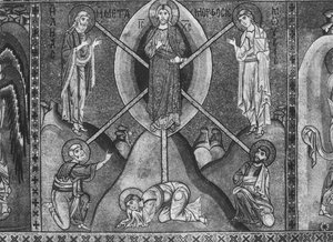 Jezus Christus op de berg Tabor door Sicilian School