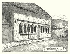 Almshouses in Mortonhampstead door Sidney Heath
