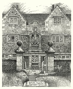 Noordzijde, Hungerford Almshouses, Corsham door Sidney Heath