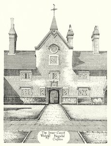 De Binnenplaats, Whitgift Hospital, Croydon door Sidney Heath