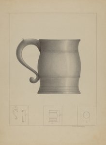 Pewter beker