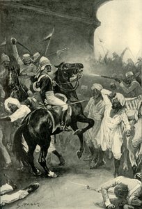 Roberts heeft zijn charger door het hoofd geschoten bij Bulandshair, 1901 door Sidney Paget