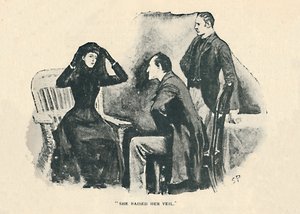 Ze hief haar sluier op, 1892 door Sidney Paget