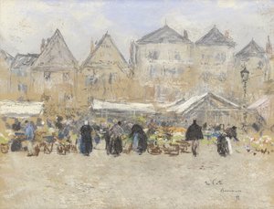 Markt in Beauvais door Siebe Johannes ten Cate