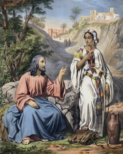 Christus en de Vrouw van Samaria bij de Bron van Jakob door Siegfried Detler Bendixen