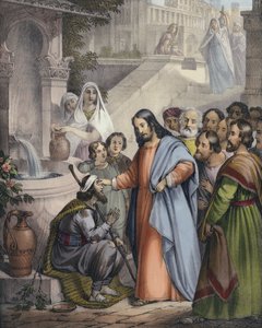 Jezus geeft zicht aan een blindgeborene door Siegfried Detler Bendixen
