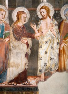 De ongeloof van de apostel Thomas (detail) door Sienese School