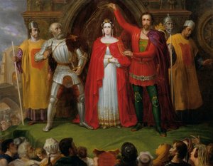 Huwelijk van koning Alfred de Grote van Engeland door Sigmund Ferdinand von Perger