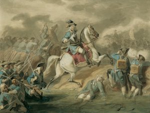 Aanvallende generaal in de strijd