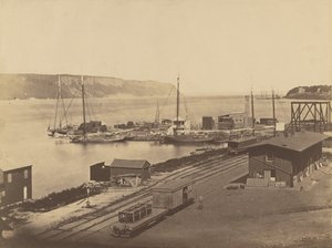 Palisades, Hudson-rivier, Yonkers-dokken door Silas A. Holmes