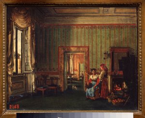 Interieur van het huis van prins Alexander Galitzine in Rome (Italië) door Silvestr Fedosievich Shchedrin