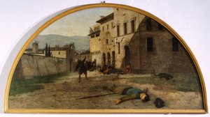 Lunet van oorlog, Canton Oratorium, Modigliana, Emilia Romagna door Silvestro Lega