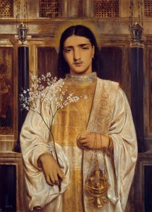 Een heilige van de oosterse kerk door Simeon Solomon