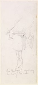 Sir Galipot met de heilige pap door Simeon Solomon