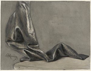 Draperiestudie door Simon Andreas Krausz