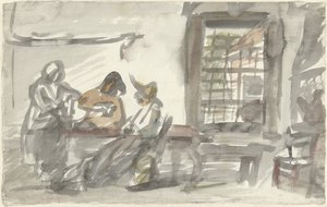 Interieur van een boerenherberg