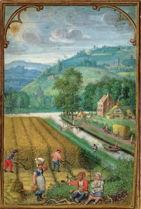 Add 18855 September: oogsten, ploegen en zaaien, uit een Getijdenboek, c.1540