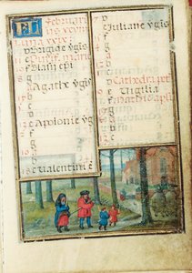 Folio uit een miniatuur Getijdenboek, gebruik van Rome, Brugge, 1530-35