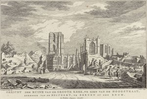 Ruïne van de Grote Kerk van Bergen op Zoom, 1748