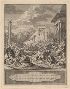 De Verkrachting van de Sabijnse Vrouwen door Simon Fokke after Bernard Picart