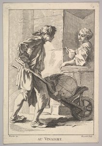 Omgekeerde kopie van Au Vinaigre Vinegar, uit Le Cris de Paris, 18e eeuw