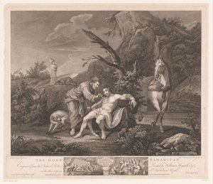 Gelijkenis van de barmhartige Samaritaan door Simon François Ravenet (le vieux)