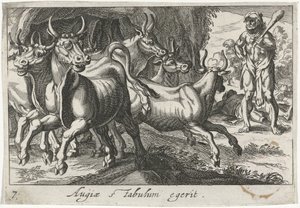 Hercules hoedt de kudde van Geryon