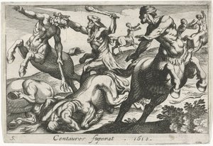 Hercules in gevecht met de centauren