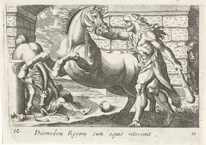 Hercules temt de paarden van Diomedes