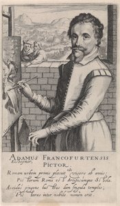 Portret van Adam Elsheimer door Simon Frisius