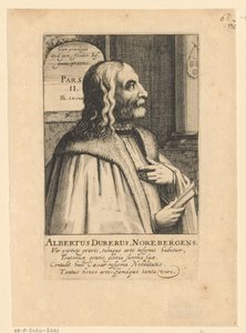 Portret van Albrecht Dürer door Simon Frisius