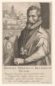 Portret van Michiel Mierevelt door Simon Frisius