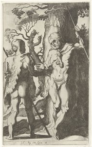 Twee Germaanse mannen door Simon Frisius