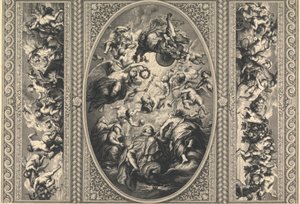 Het plafond in de banketzaal in Whitehall