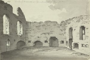 Bamburgh Kasteel, keukenruïnes, Add. 15542, f.180, ca. 1780