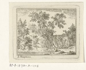 Landschap met een visser door Simon Klapmuts