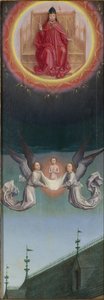 De Ziel van Sint Bertin naar God gedragen van het St Bertin Altaarstuk, ca. 1459 door Simon Marmion