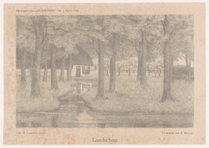 Boerderij tussen bomen