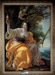 Allegorische figuur van Liefdadigheid (voorheen het Geloof) door Simon Vouet
