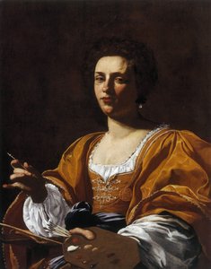 Portret van Artemisia Gentileschi, 1623-1626 door Simon Vouet