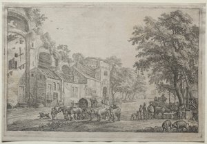 De Toegang tot een Dorp door Simon de Vlieger