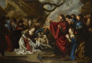 De Opwekking van Lazarus door Simon de Vos