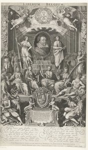 Frederik Hendrik als beschermer van Religie en Vrijheid, 1628 door Simon van de Passe