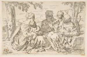 Heilige Familie met Sint-Elizabeth en Sint-Jan de Doper