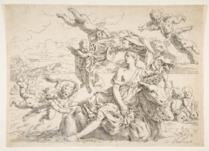 De verkrachting van Europa, ca. 1636