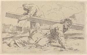 Het Dragen van het Kruis door Simone Cantarini